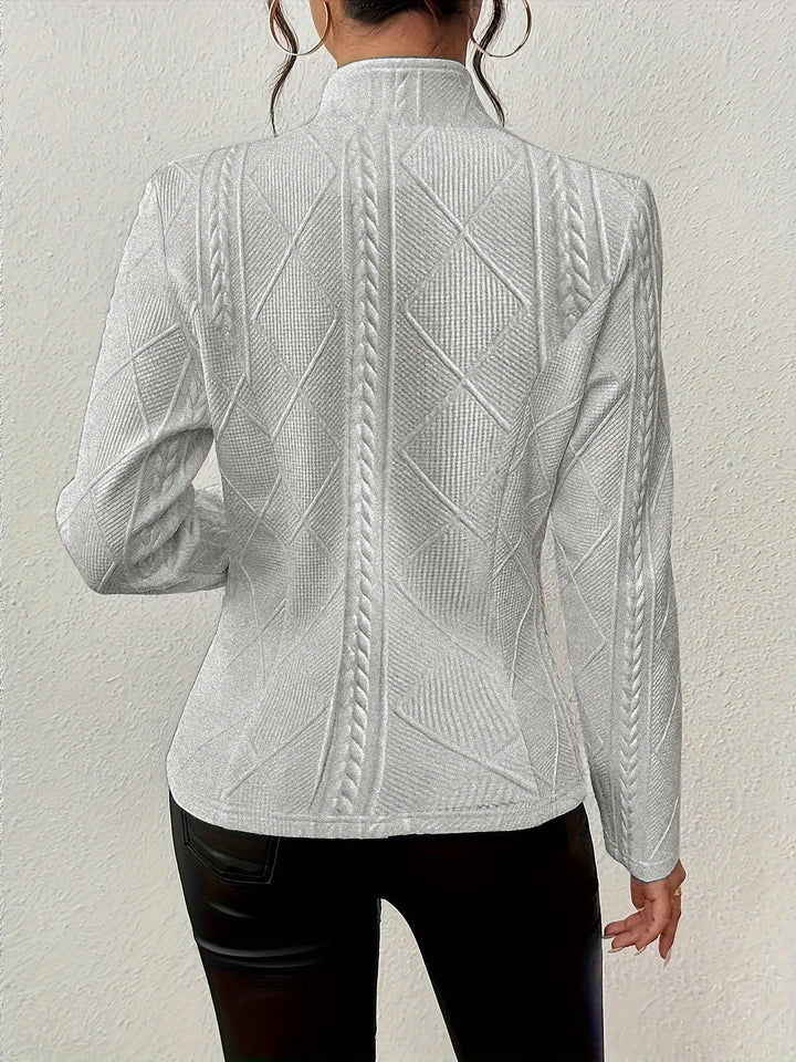 Waist-Defining fakturowany marynarka