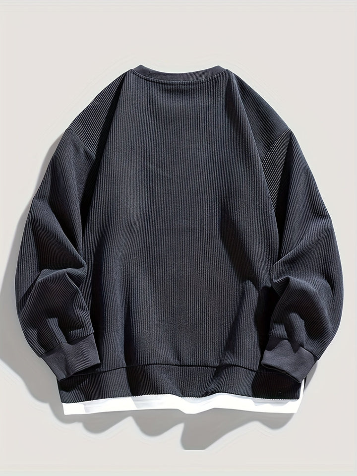 Layered okrągły dekolt bluza