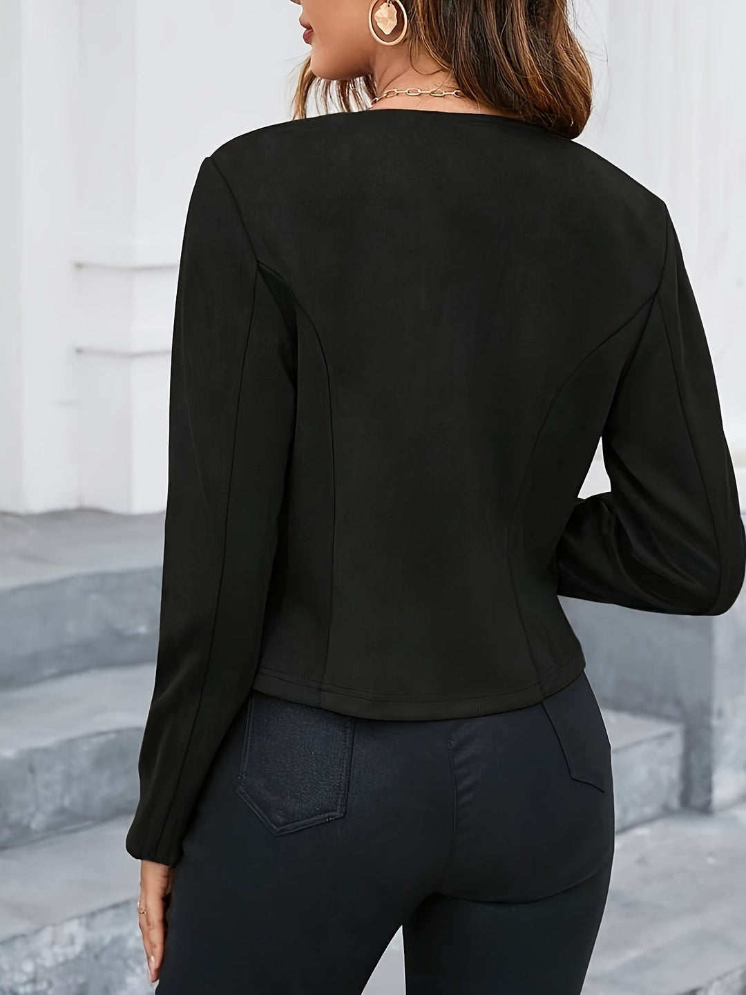 Elegancki Cropped kurtka