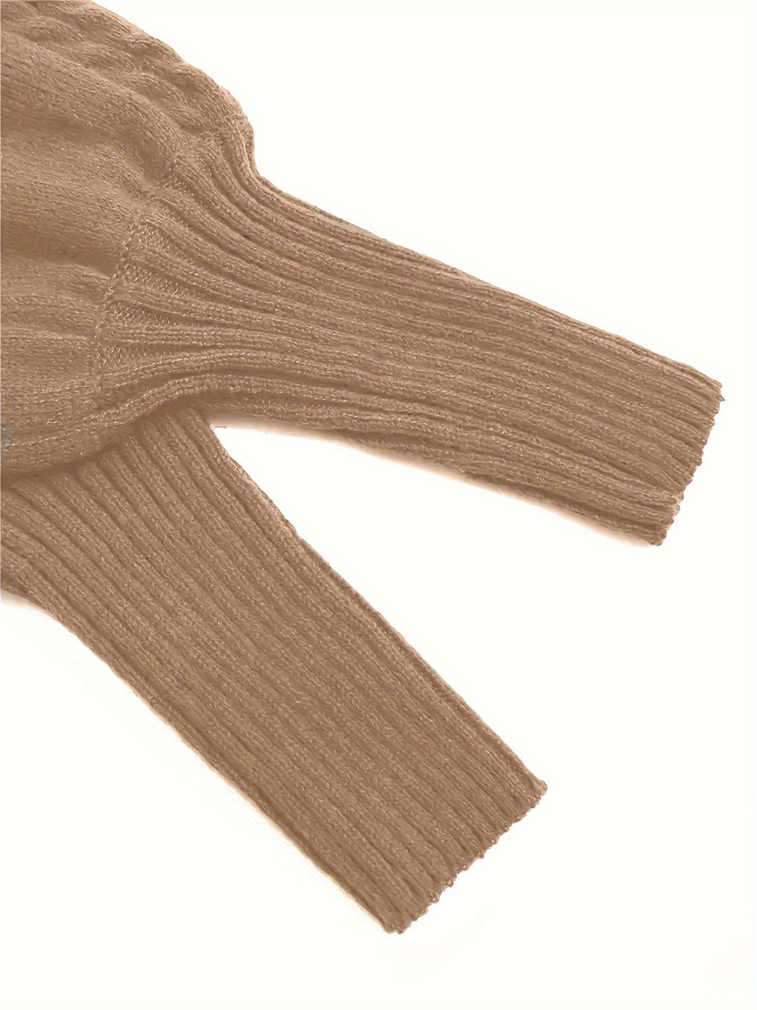 Fakturowany Half-Collar sweter