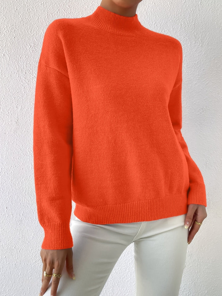 Elegancki imitacja szyja sweter