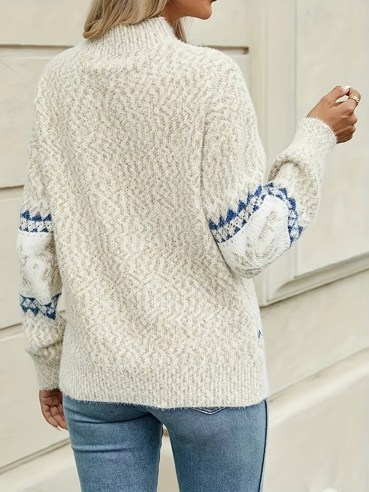 Przytulny Fair Isle Christmas sweter