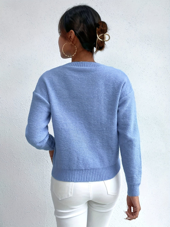 Chunky warkoczowy splot sweter