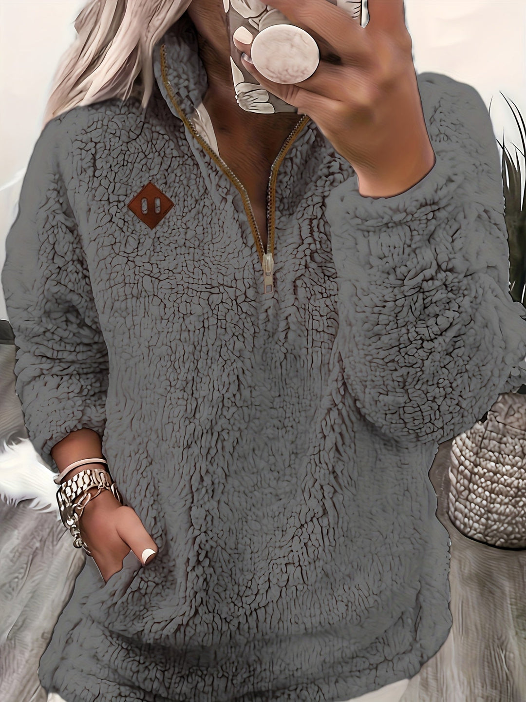Przytulny zamek 1/2 sweter
