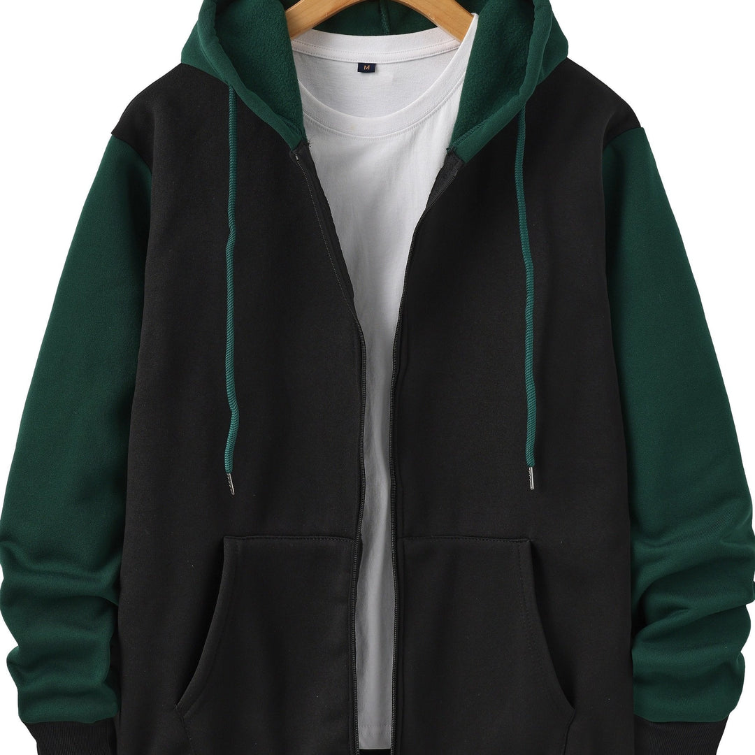 Blok kolorystyczny Zip-Up bluza z kapturem