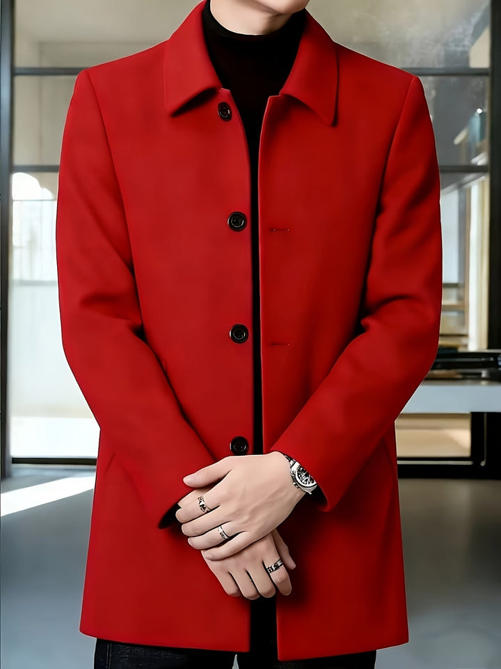 Elegancki Single-Breasted Overcoat