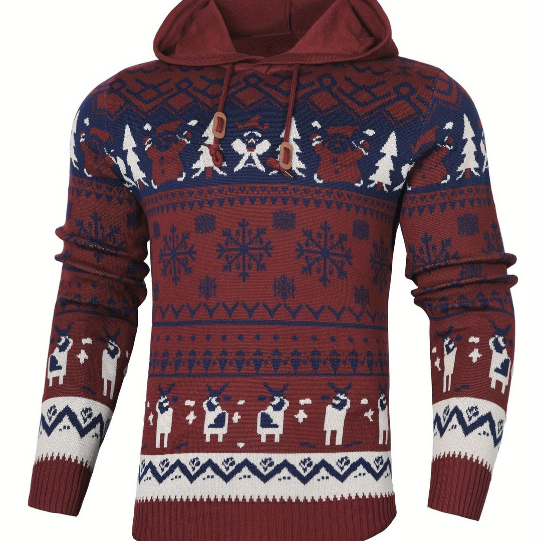 Christmas z kapturem sweter