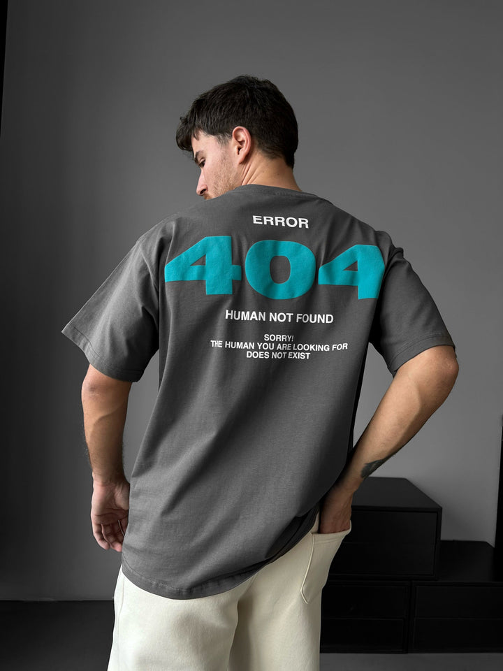 T-shirt Oversize 404 - Antracytowy