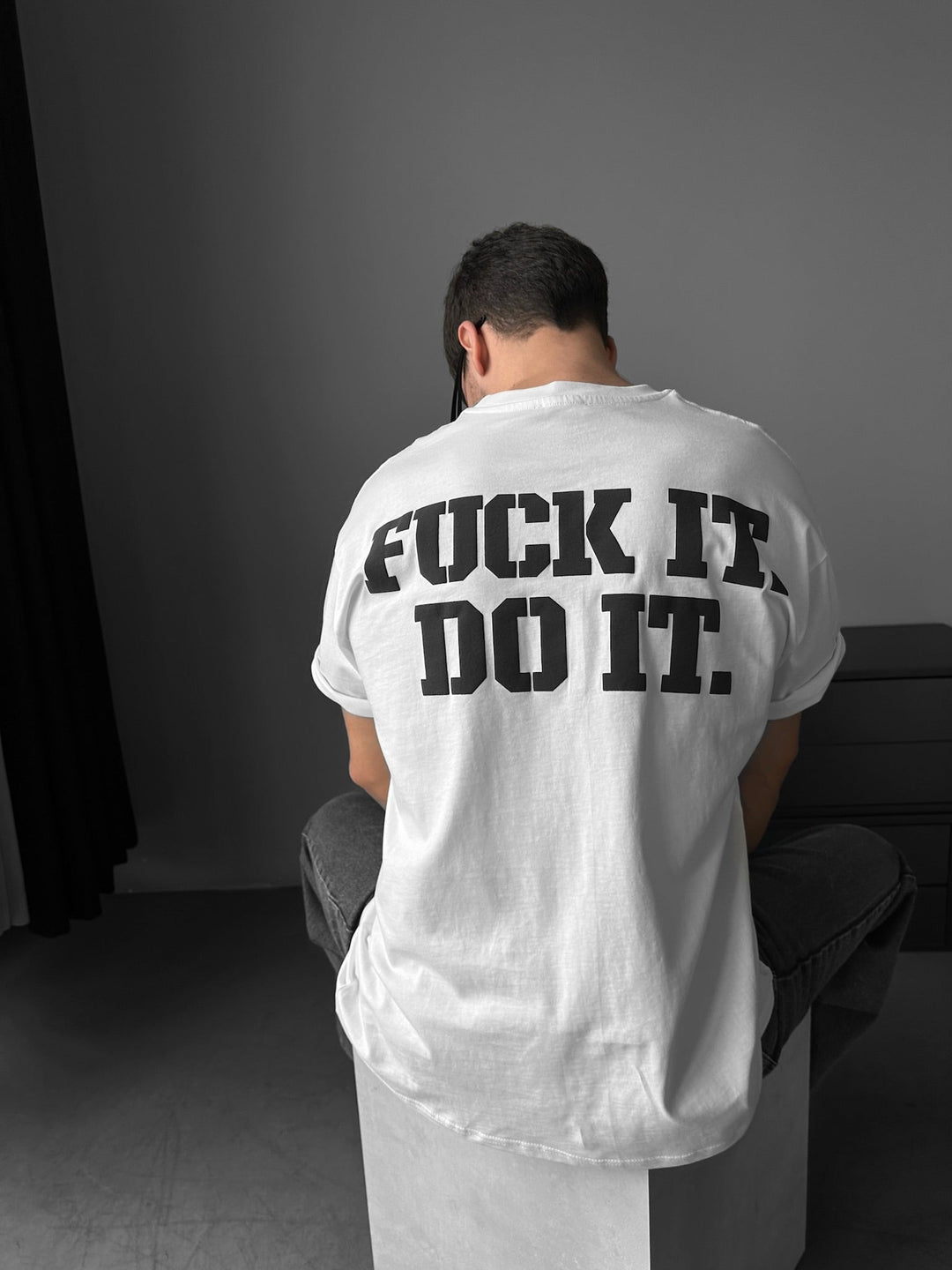 Oversize T-shirt Do It - Ecru