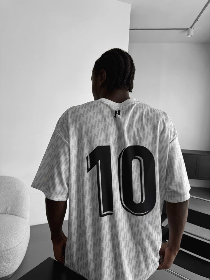 Oversize Mafia Trikot T-Shirt - Biały
