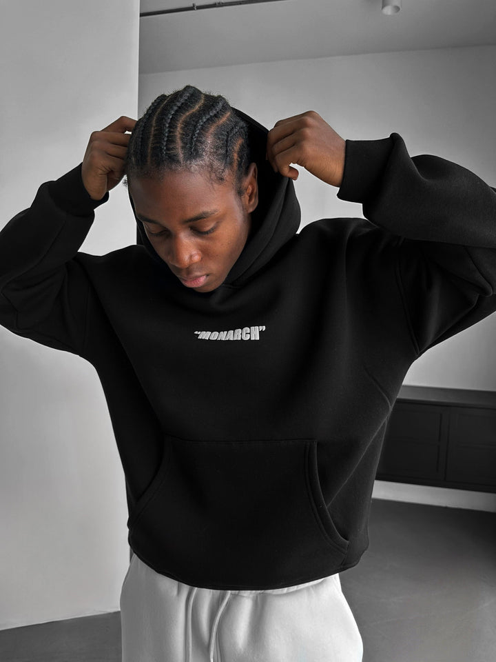 Oversize Monarch Hoodie - Czarny i Biały