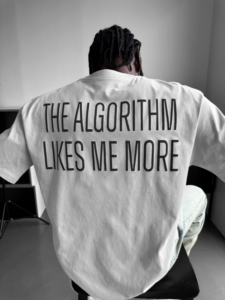 Oversize "Algorytm" T-shirt - Szary