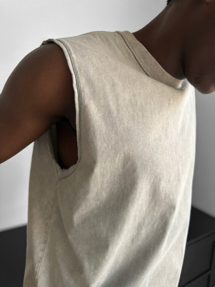 Oversize Pranie TankTop - Beżowy