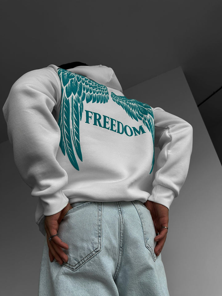 Oversize Freedom Hoodie - Biały