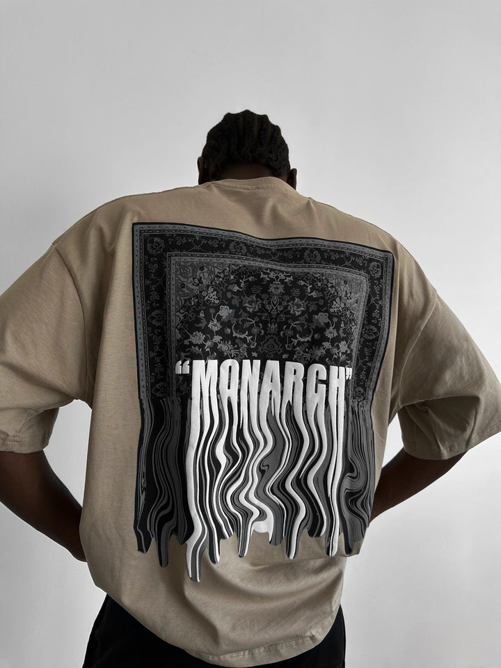 Oversize Monarch T-Shirt - Beżowy