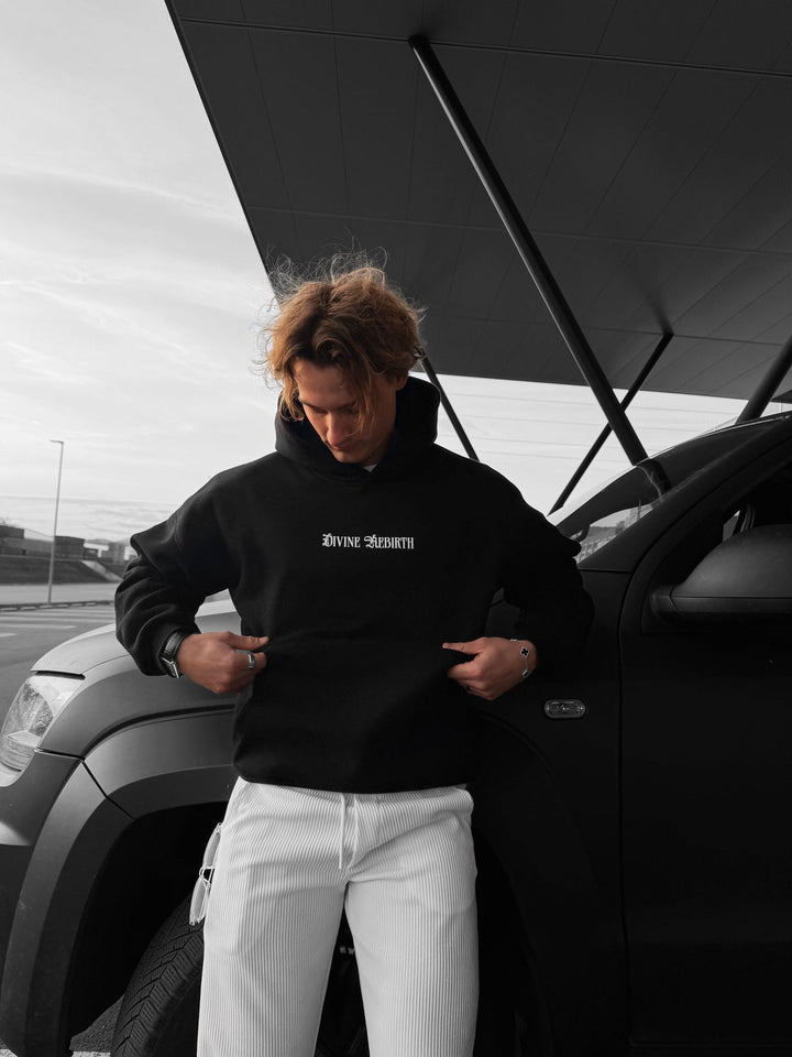 Oversize Divine Rebirth Hoodie - Czarny