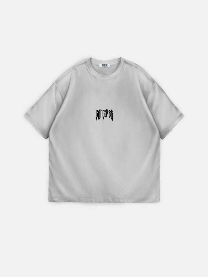 T-shirt Oversize Gangster - Szary