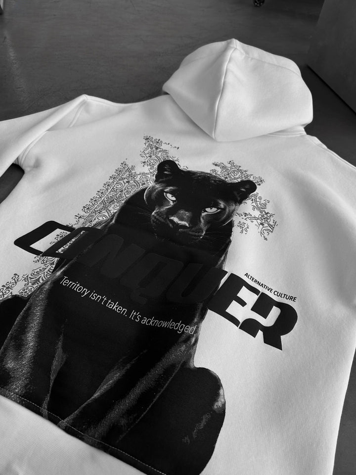 Oversize Conquer Hoodie - Ecru