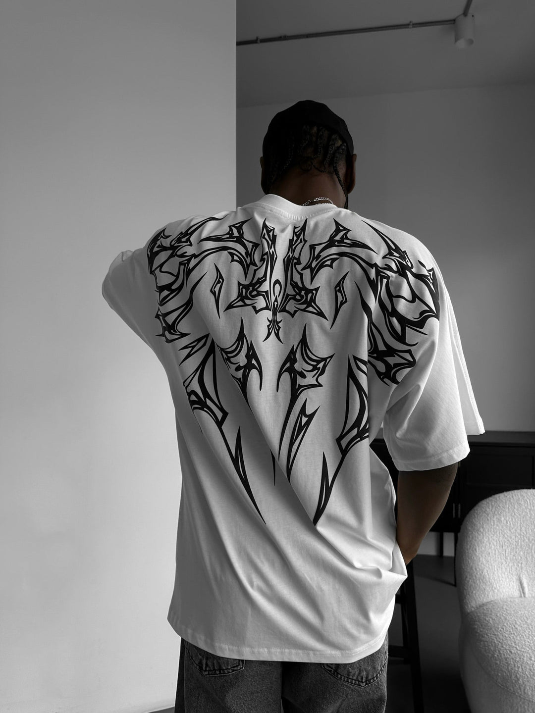 Koszulka Oversize Mafia Tribal - Ecru
