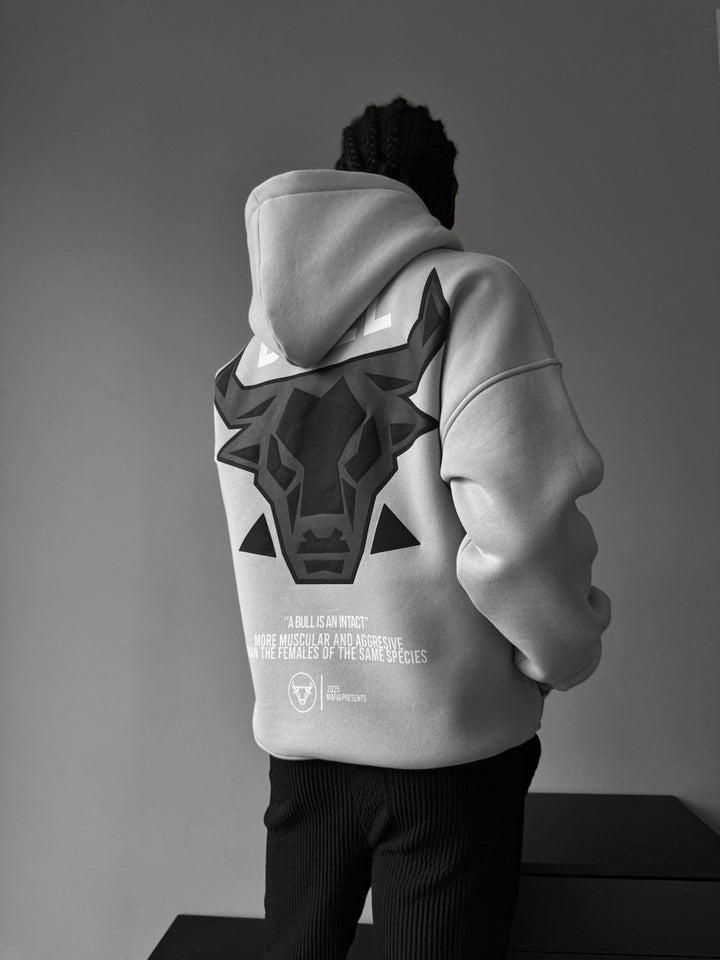 Oversize Bull Hoodie - Grzybowy Szary