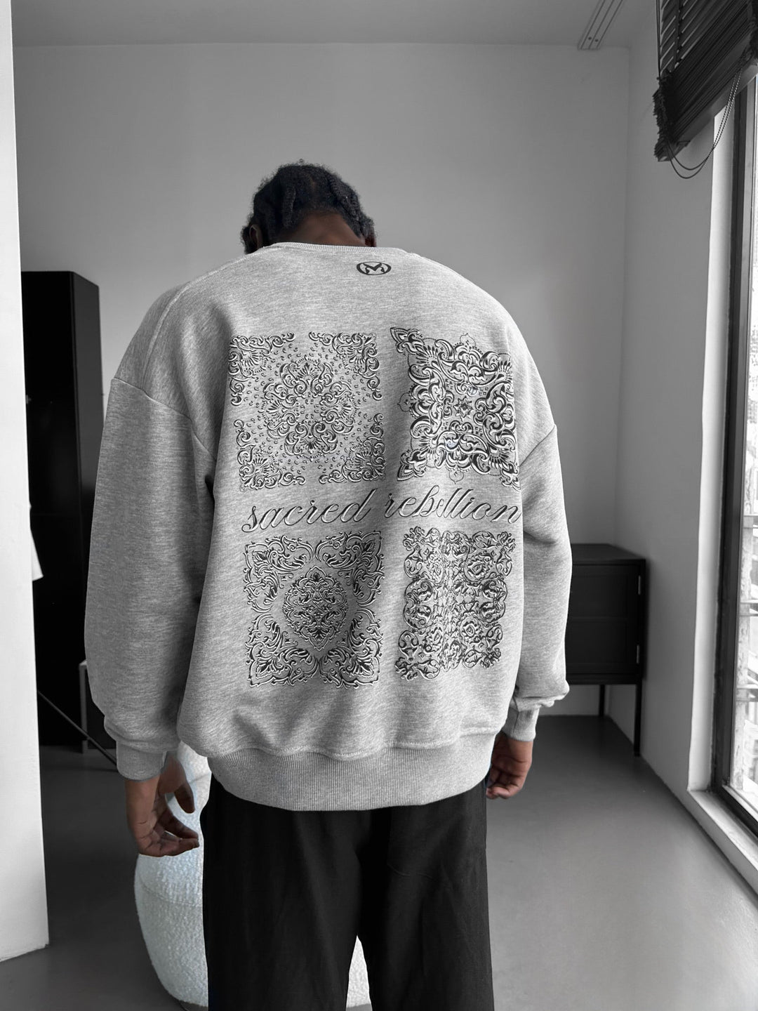 Sweter Oversize Sacred Rebellion - Szary Melanż