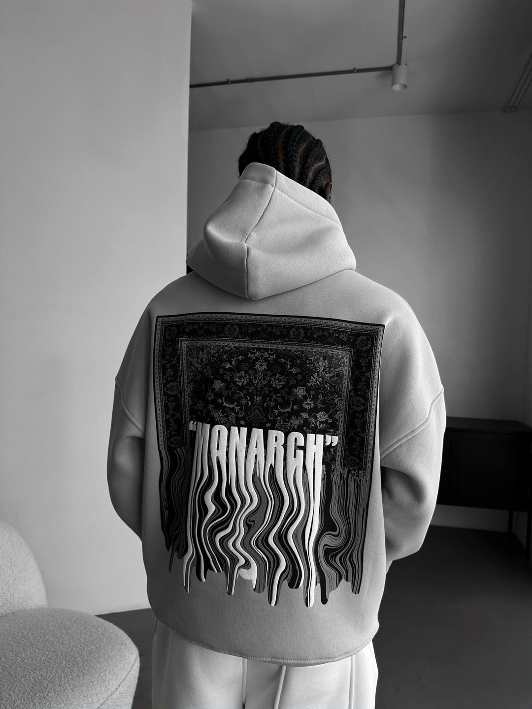 Oversize Monarch Hoodie - Szary