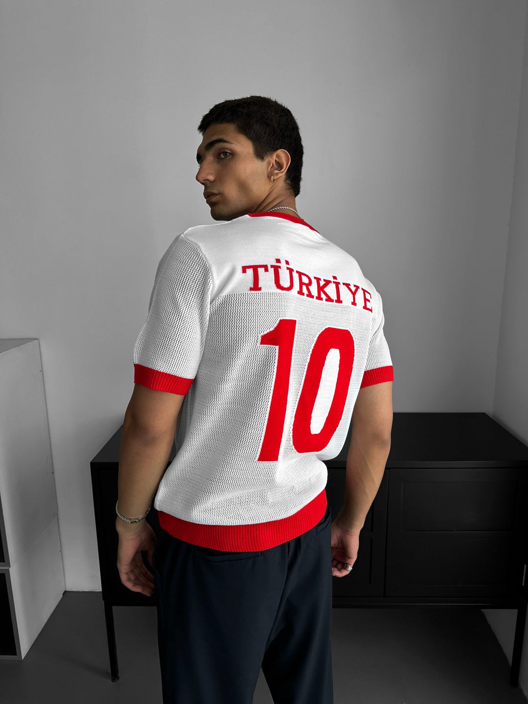 Oversize Türkiye T-shirt - Biały