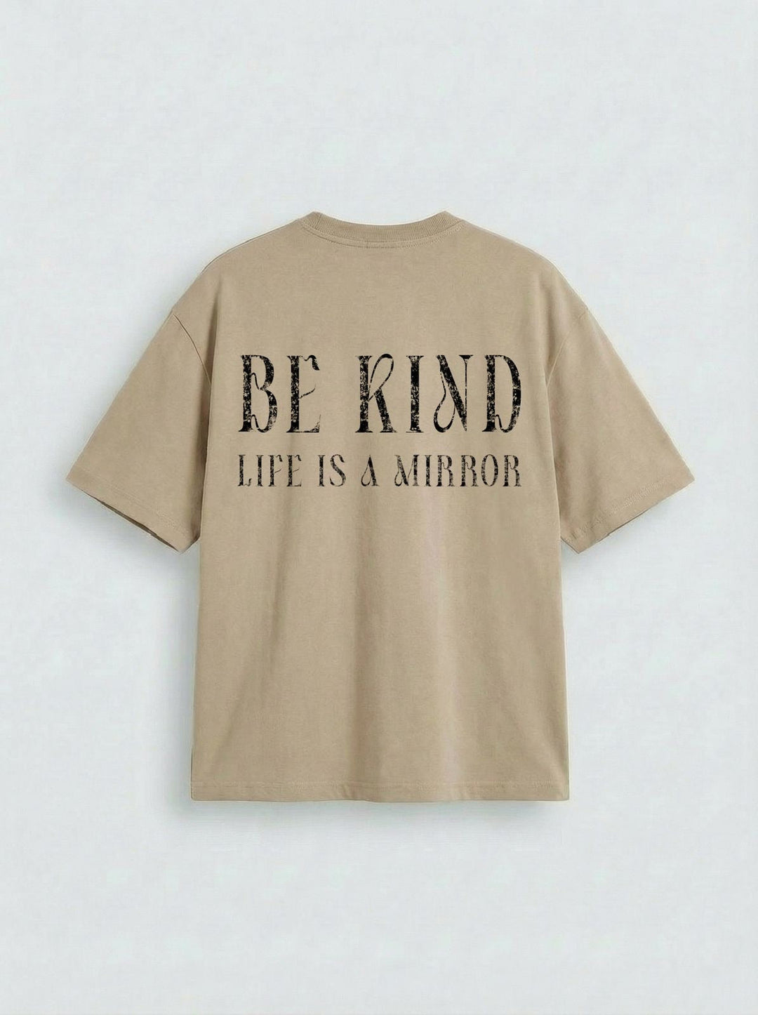 Oversize T-shirt Be Kind - Kamień