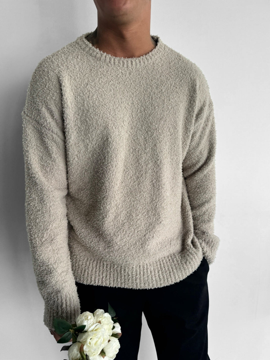 Oversize Plush Pullover - Kamienny Mocha