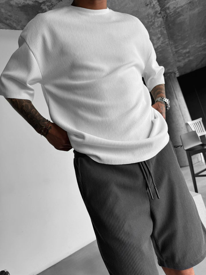 Oversize Cord Tee - Biały