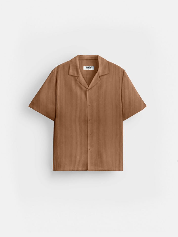 Koszula Oversize z Cordu - Brązowa