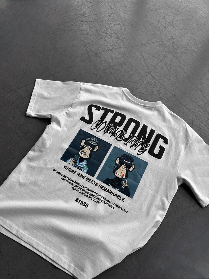 T-shirt Oversize Strong Combing - Ecru