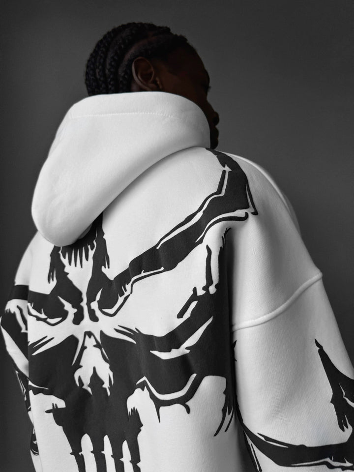 Oversize Ghost Hoodie - Biały