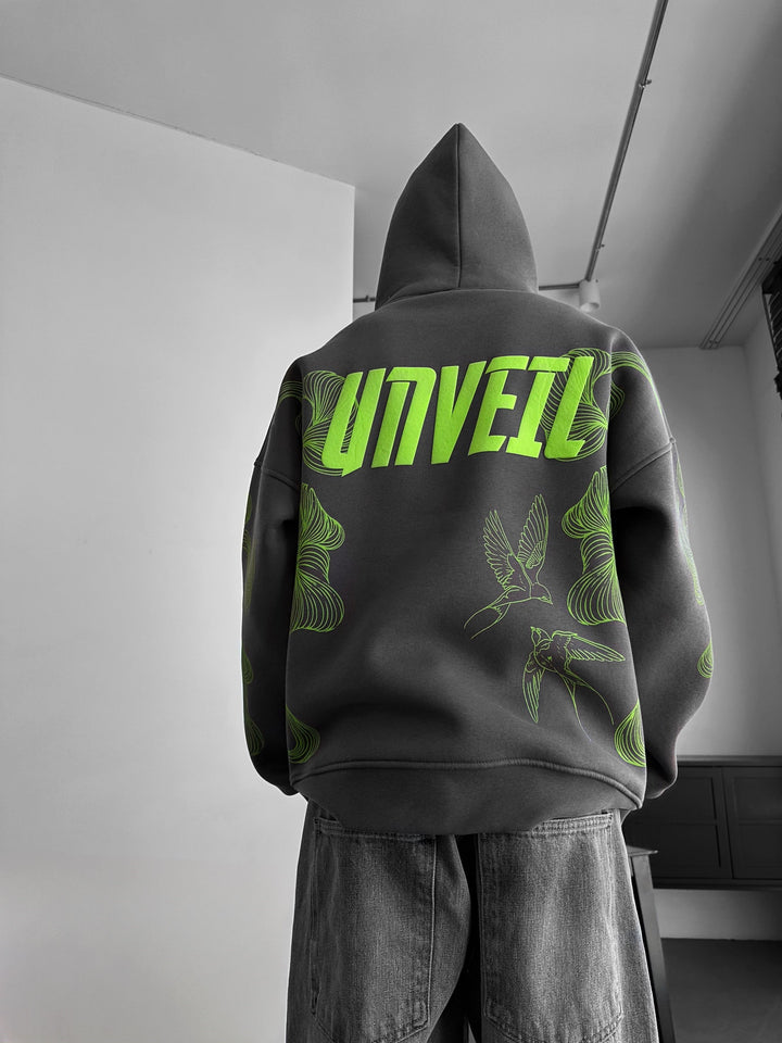 Oversize Unveil Hoodie - Antracyt