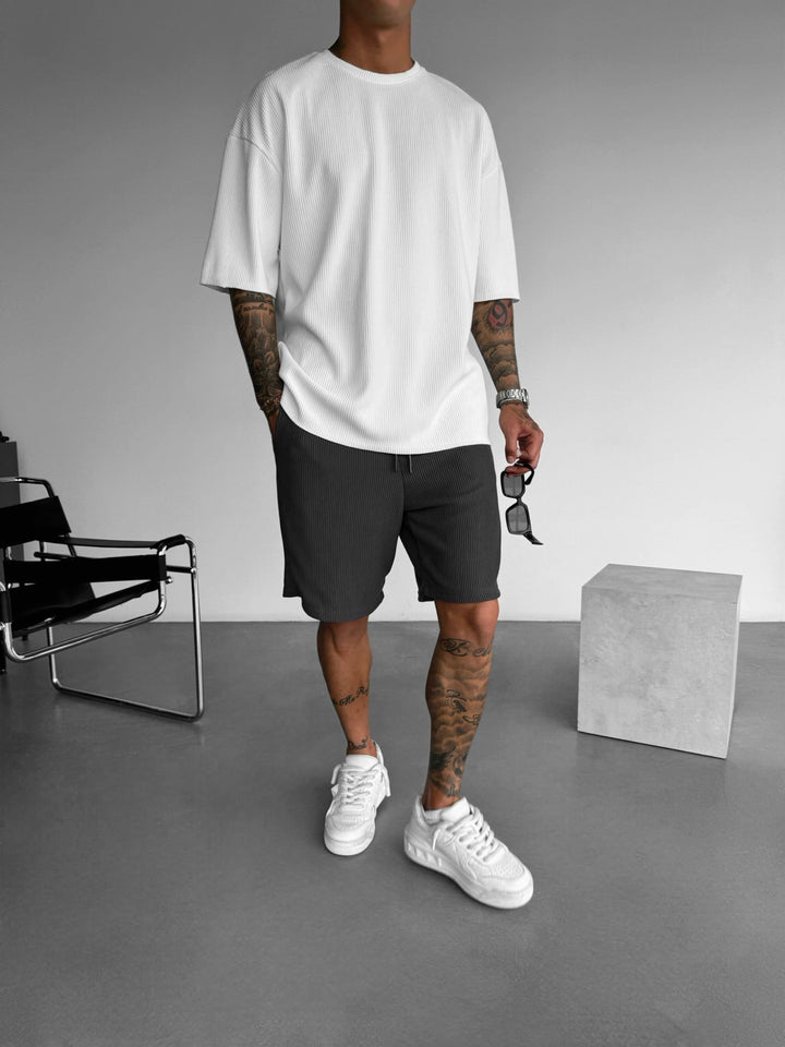 Oversize Cord Tee - Biały