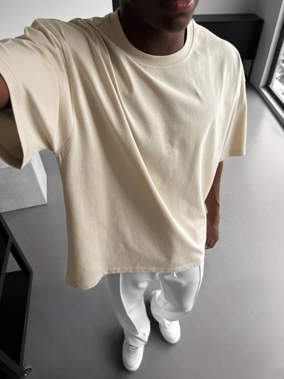 Oversize Basic T-Shirt - Jasny Beż