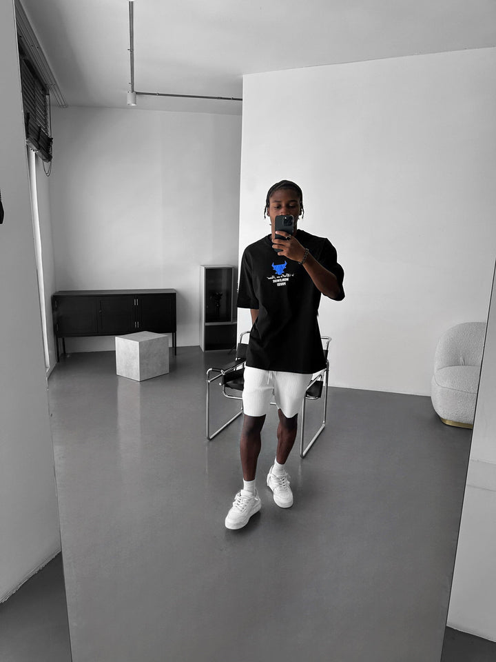 Oversize Bull Worldwide T-shirt - Czarny i Saks