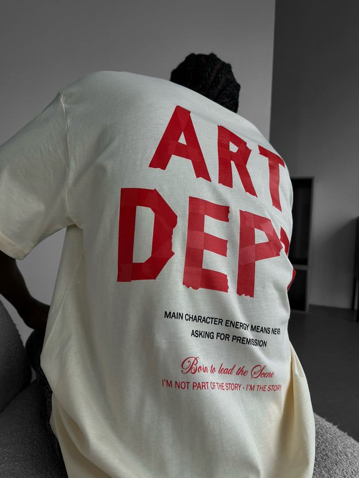 T-shirt Oversize Art Dept. - Antyczna Biała