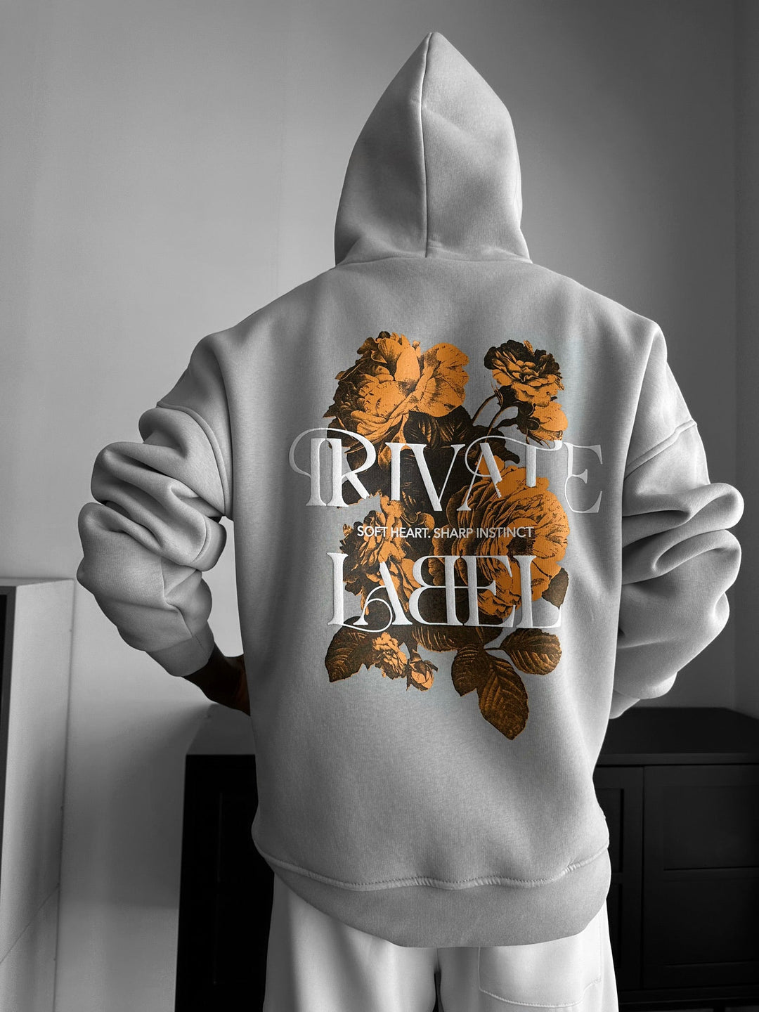 Oversize Hoodie z Prywatną Metką - Szary