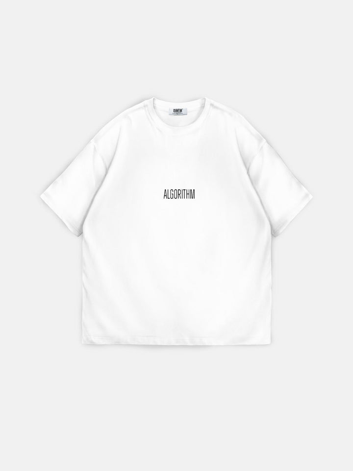 Oversize "Algorytm" T-shirt - Ecru