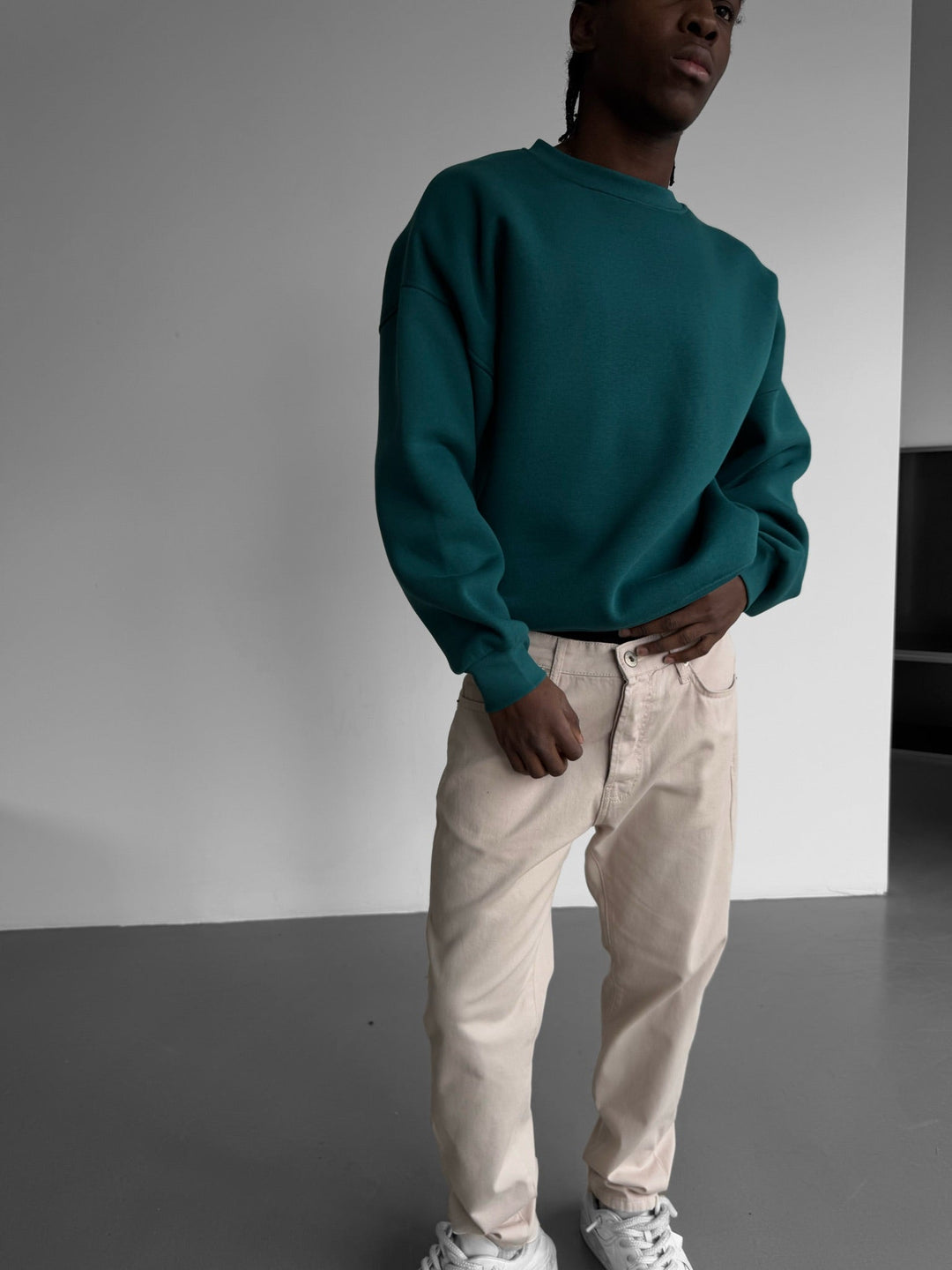 Oversize Basic Sweater - Morska Mchy