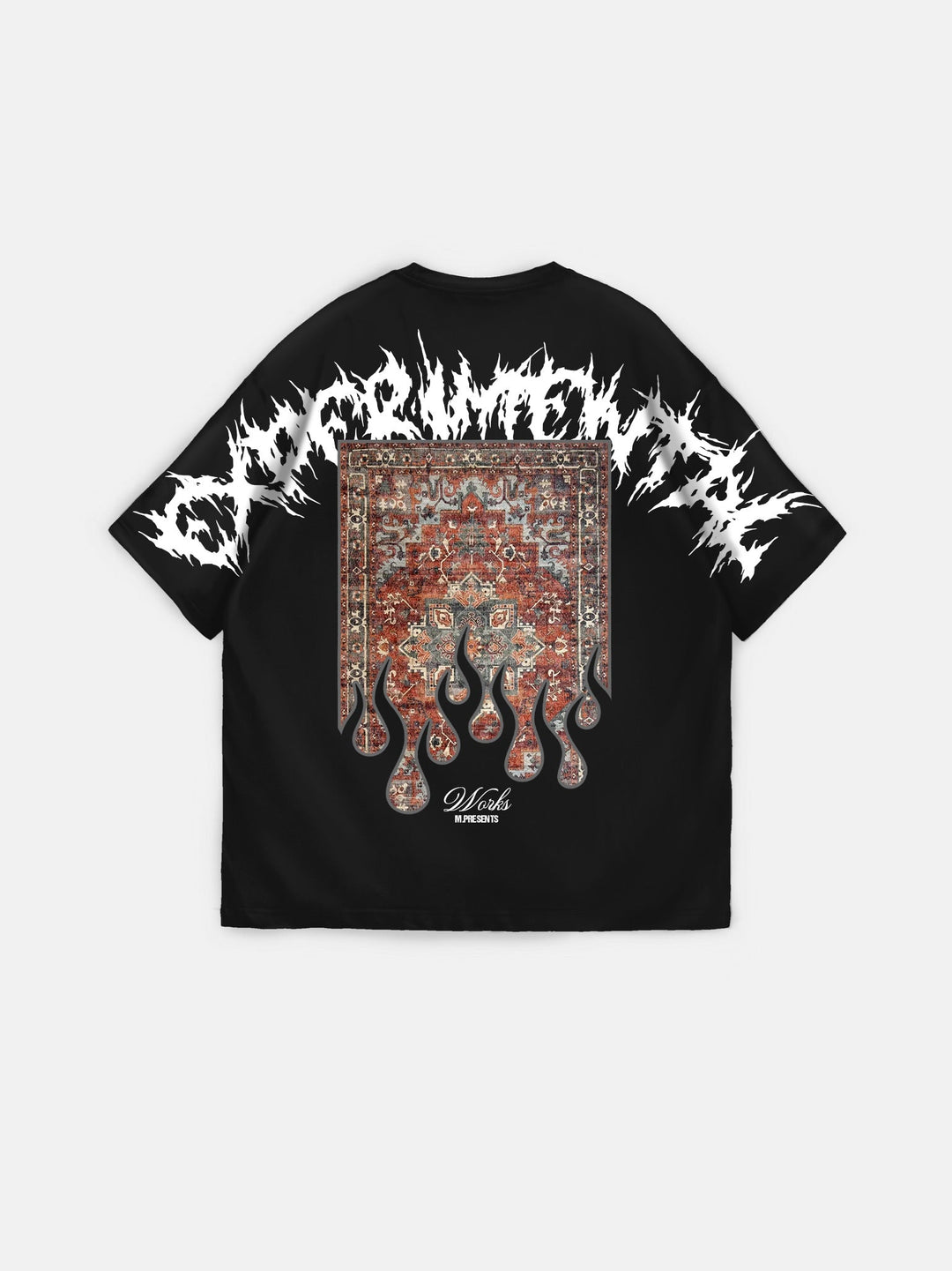 Oversize Experimental T-Shirt - Czarny