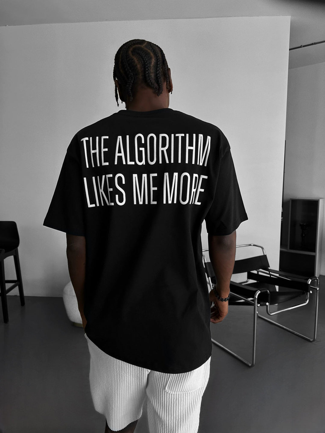 Oversize "Algorytm" T-Shirt - Czarny i Biały