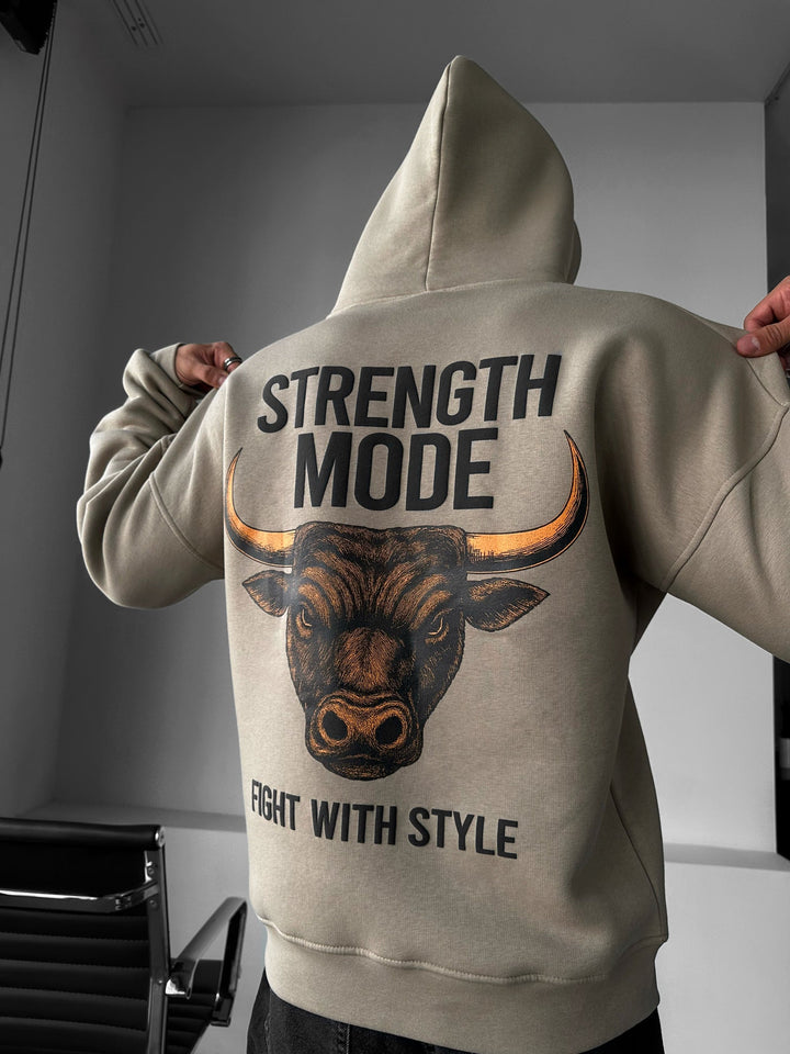 Hoodie w trybie oversize - Kamień