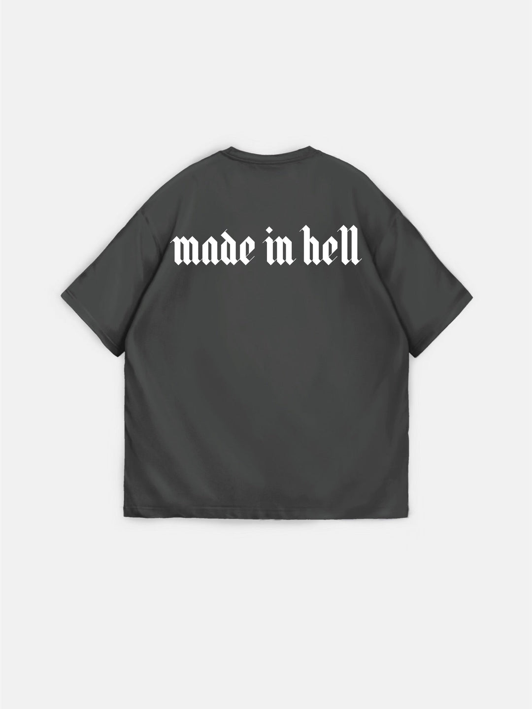 T-shirt Oversize Made in Hell - Antracytowy