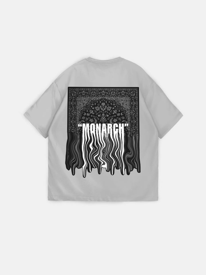 Oversize Monarch T-Shirt - Szary i Biały