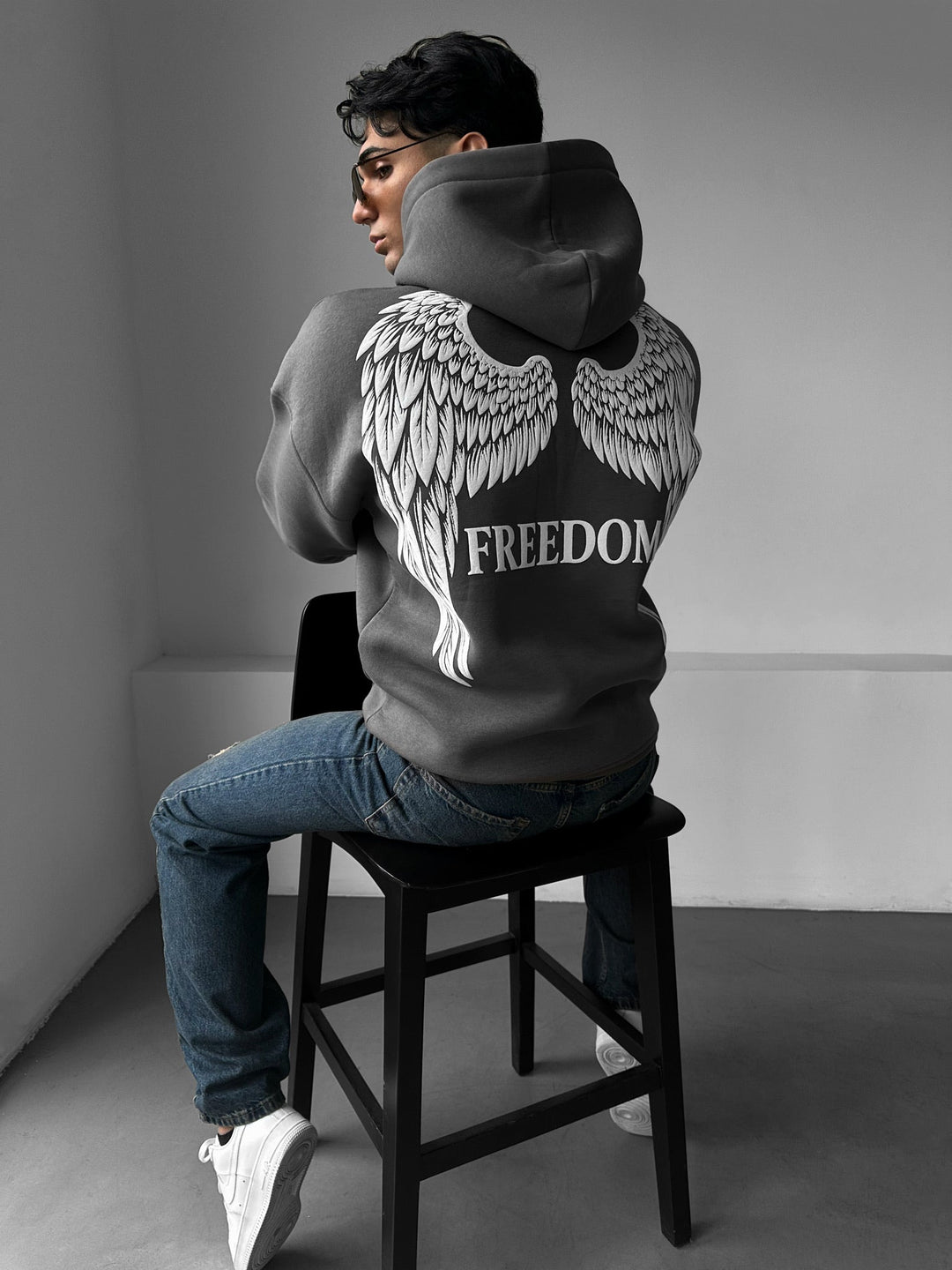 Oversize Freedom Hoodie - Antracyt