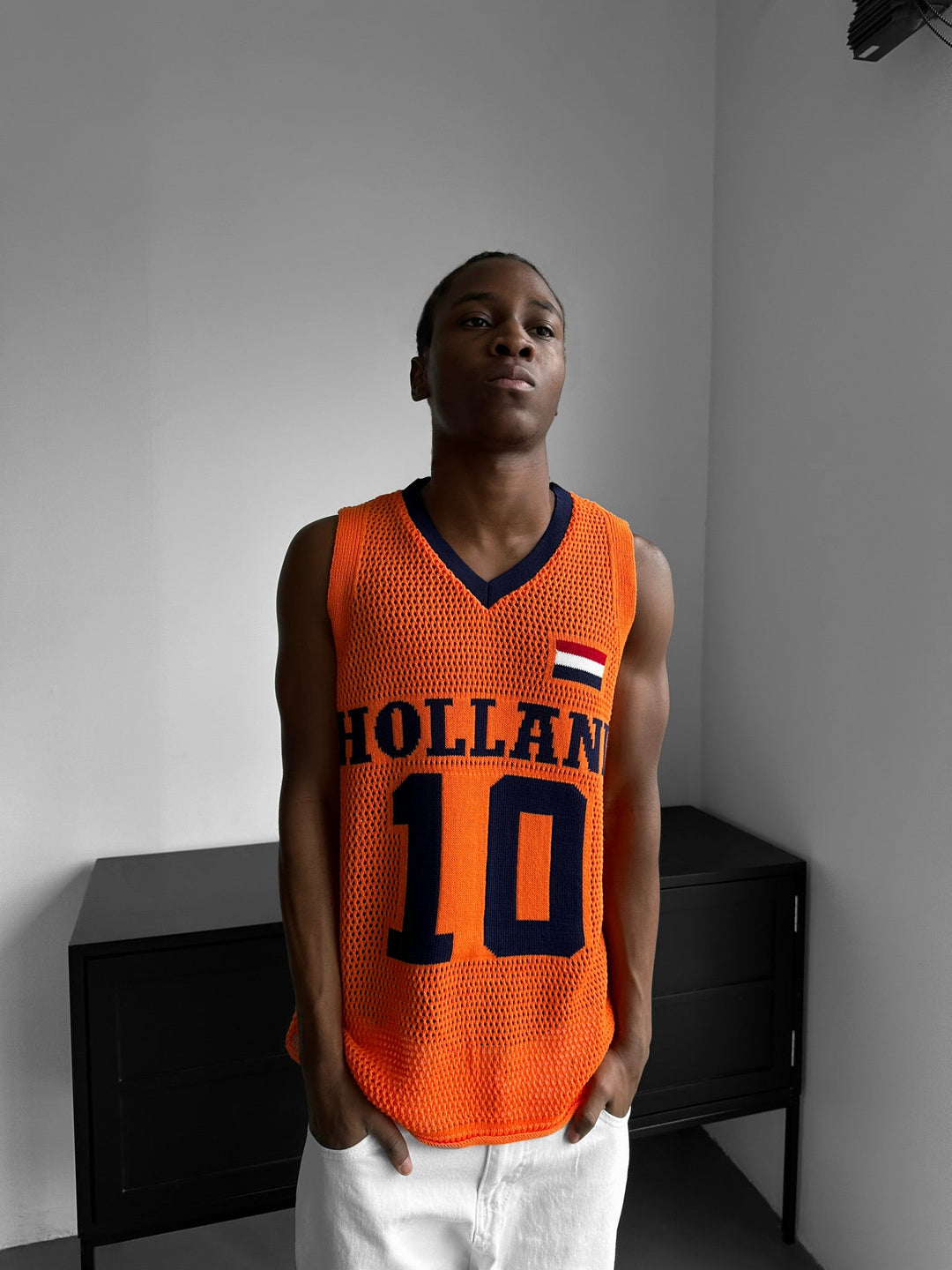 Oversize Holland Knit Tanktop - Pomarańczowy