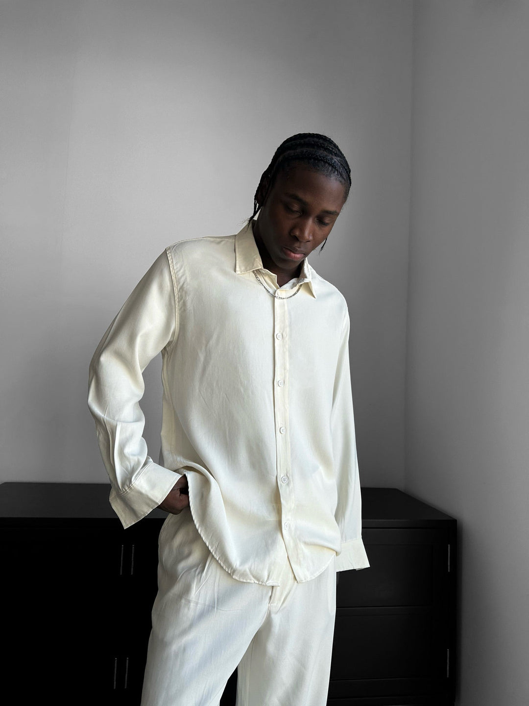 Koszula Oversize Tencel - Ecru