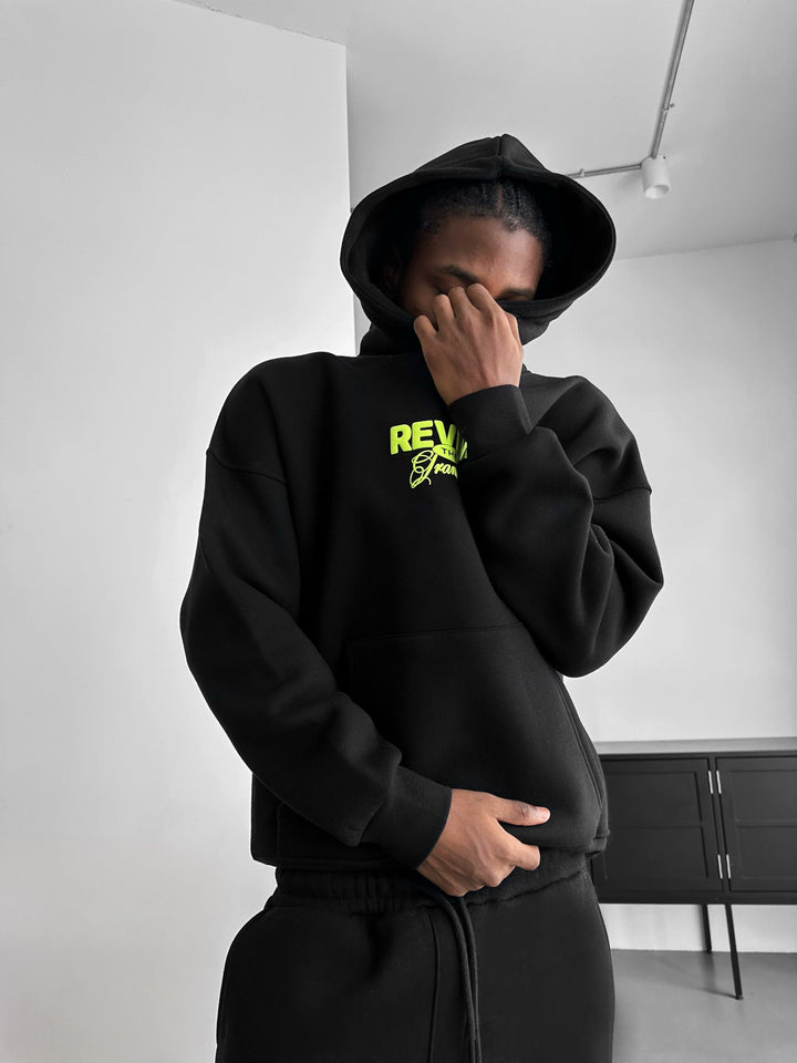 Oversize Revive Hoodie - Czarny